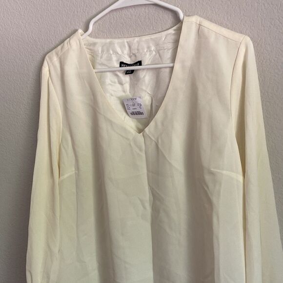 I.Crew Mercantile Long lined blouse ruffle details on sleeves SZ 14 NWT - Picture 5 of 11